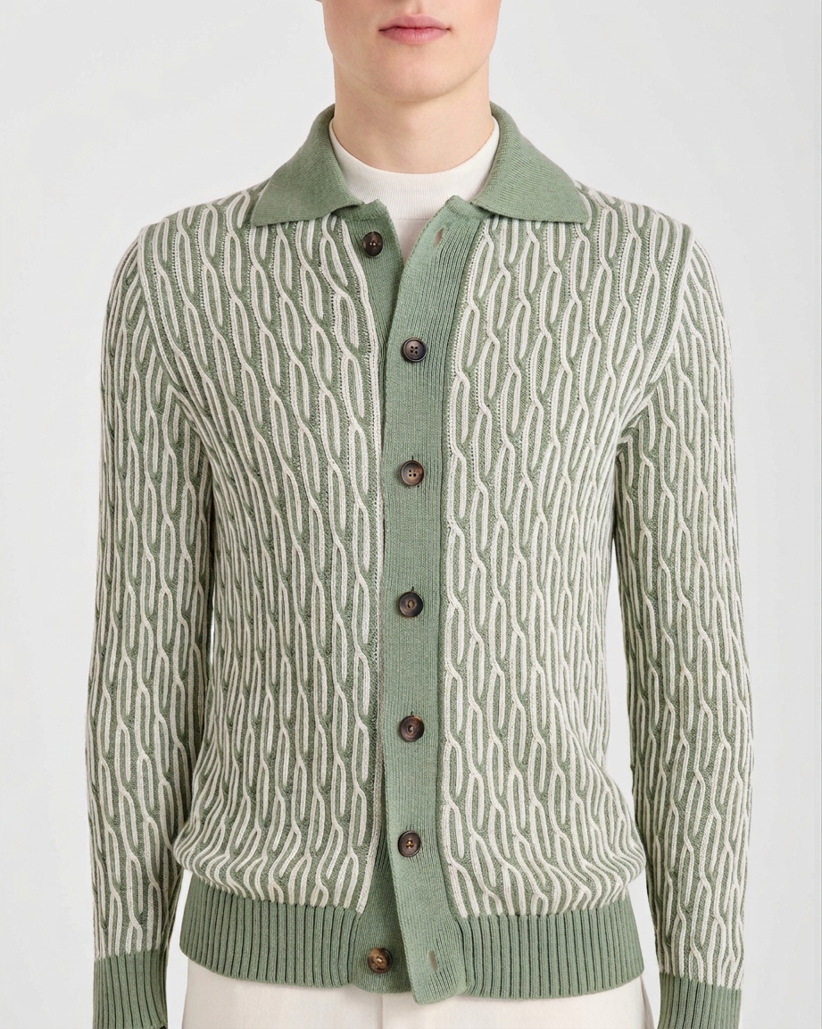 Maglia Camicia — Salvia & Latte