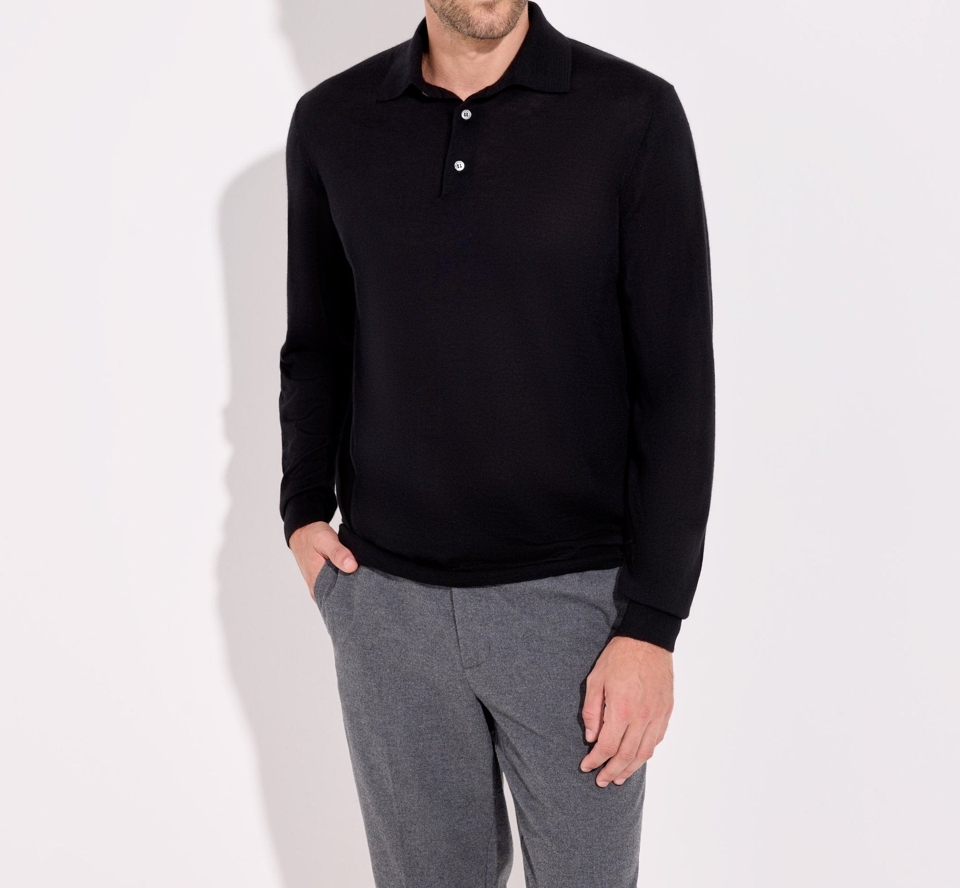 Maglia a Polo Wol-Zijde-Cashmere