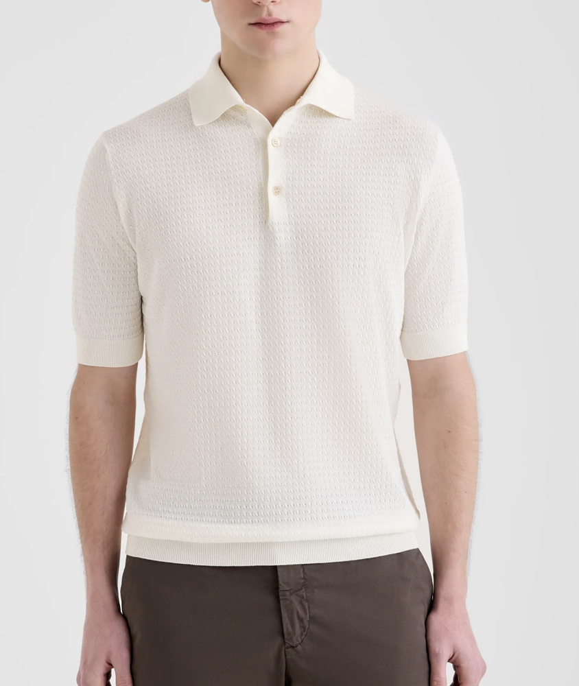 Maglia a Polo Crêpe Treccia