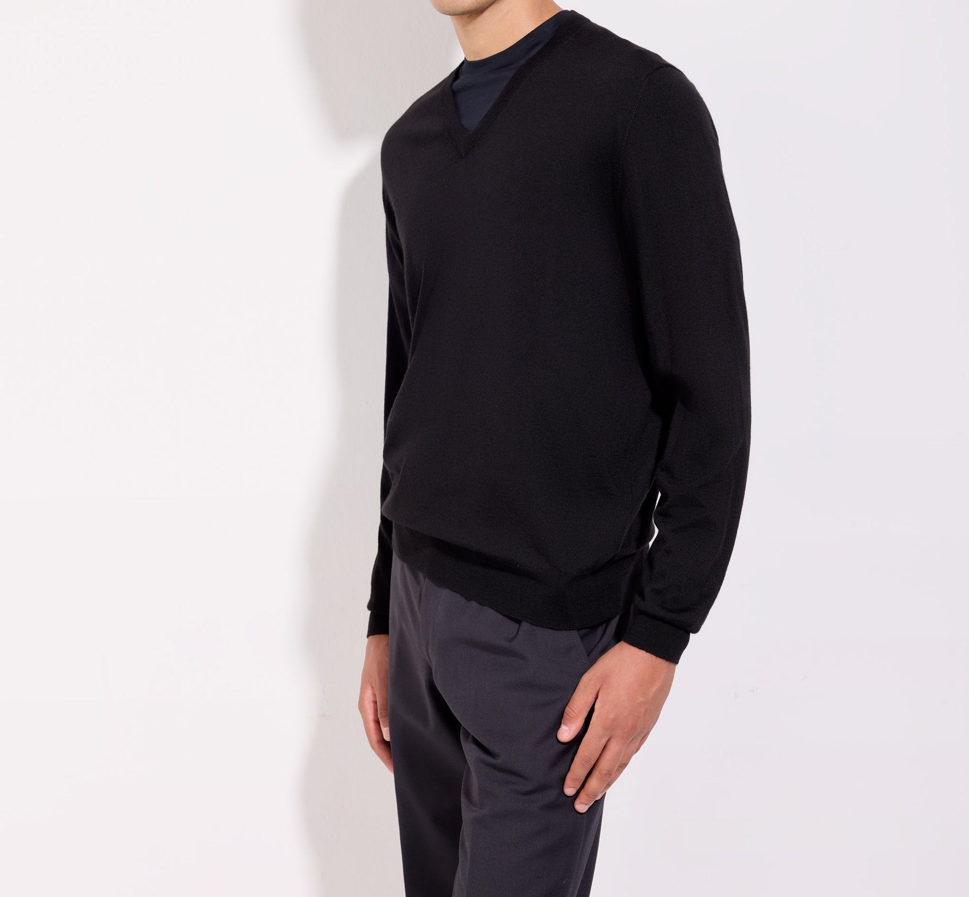 Scollo a V Lana-Seta-Cashmere